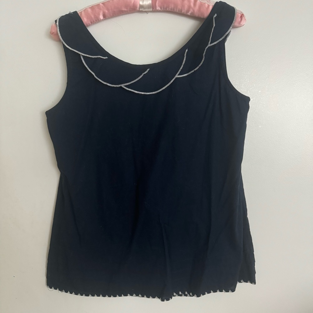 Tommy Hilfiger sleeveless navy top - Picture 2 of 9